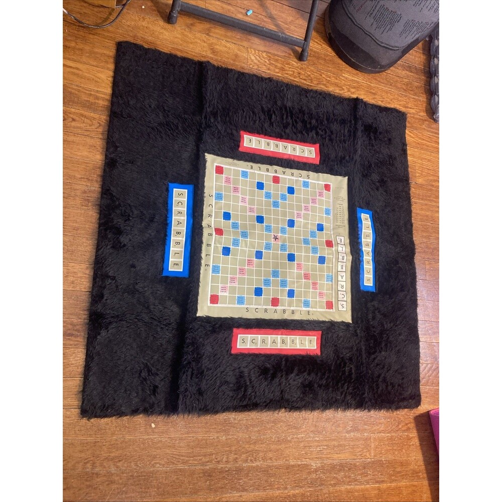 Scrabble Game Rug Carpet Floor Version Picnic Outdoors Shag Plush